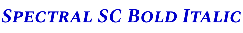 Spectral SC Bold Italic الخط